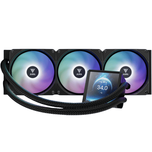 جامدياس AURA GL360 LCD مبرد مائي للمعالج 360 مم بش...