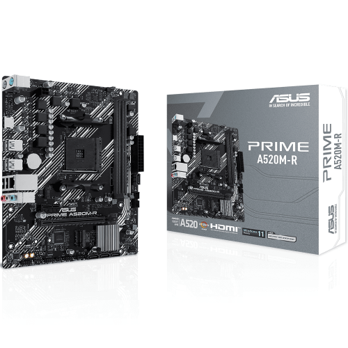 اسوس PRIME A520M-R لوحة أم AM4 DDR4 Micro-ATX لمعا...