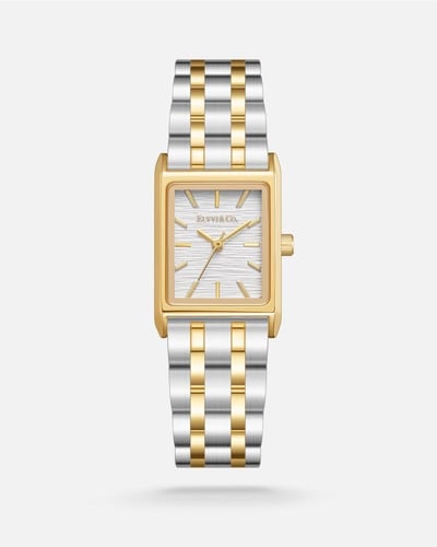 ساعة نسائية من الفي بلون ذهبي وفضي