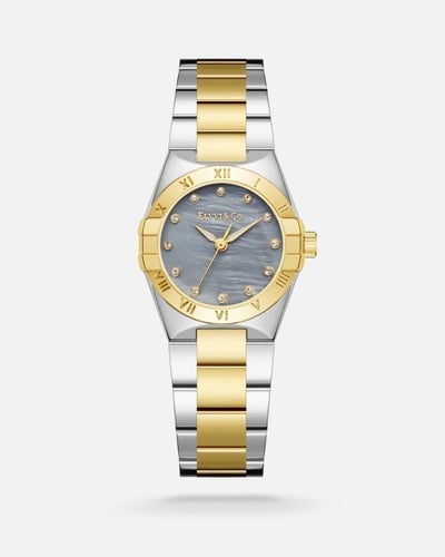 ساعة نسائية ستيل تتزين بأرقام رومانية