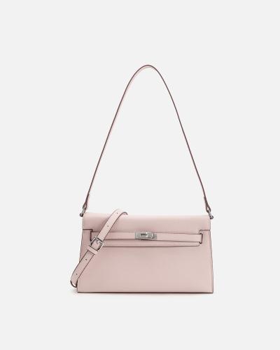 شنطة نسائية بتصميم أنيق بلون وردي