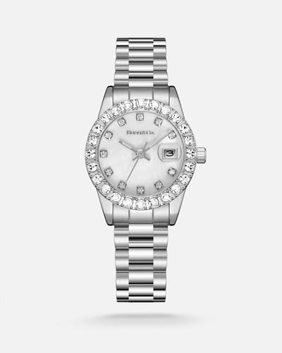 ساعة نسائية من الفي بلون فضي