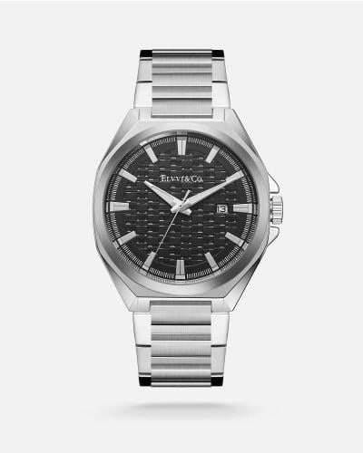 ساعة رجالية من الفي ستيل بلون فضي