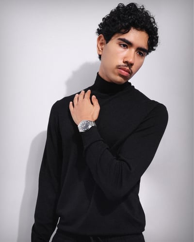 ساعة رجالية من الفي ستيل بلون فضي