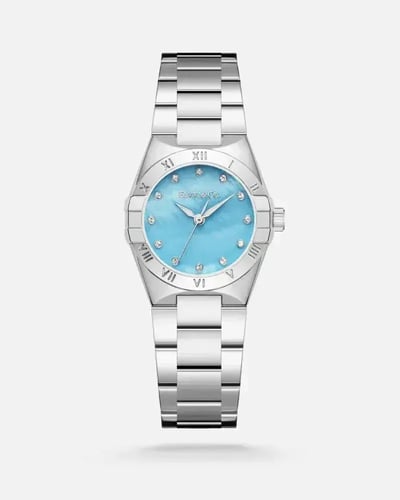 ساعة نسائية ستيل تتزين بأرقام رومانية