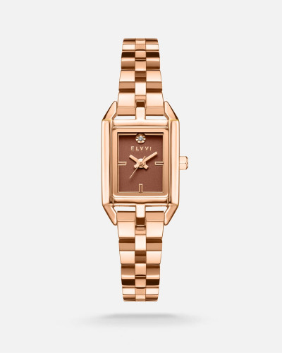 ساعة نسائية ستيل باللون الروز قولد