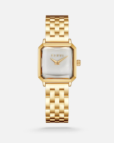 ساعة نسائية بسير ستيل بلون ذهبي