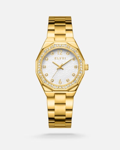 طقم هدية نسائية فاخر ساعة وأساور