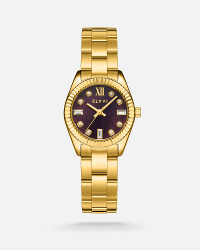 ساعة نسائية ستيل باللون الذهبي