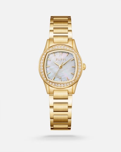 ساعة نسائية ستيل بلون ذهبي|إلڤي