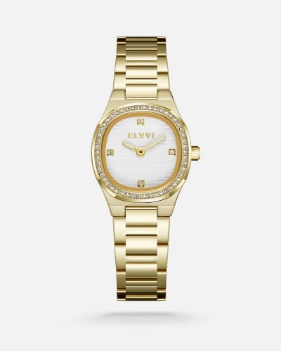 ساعة نسائية ستيل باللون الذهبي