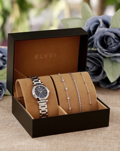 طقم هدايا نسائي إلڤي بتصميم كلاسيك | SLAS025L11051...