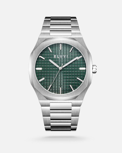 ساعة رجالية ستيل باللون الفضي|إلڤي