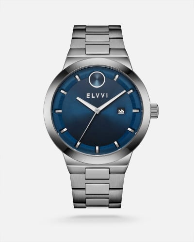 ساعة رجالية ستيل باللون الرمادي| إلڤي