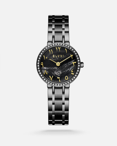 ساعة نسائيه إلڤي ستيل باللون الذهبي