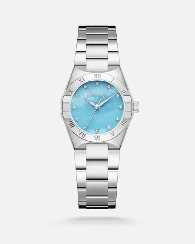 ساعة نسائية ستيل تتزين بأرقام رومانية