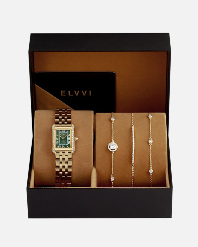 طقم هدية نسائية مميزة ساعة وأساور