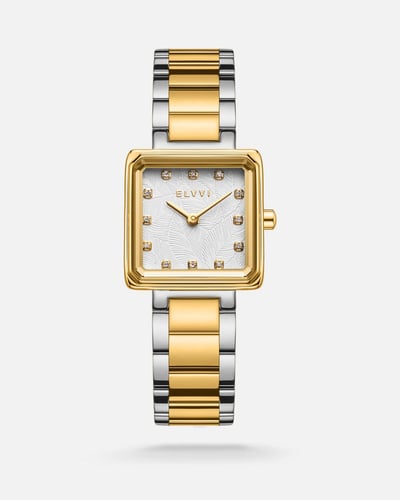 ساعة نسائيه ستيل باللون الذهبي و الفضي