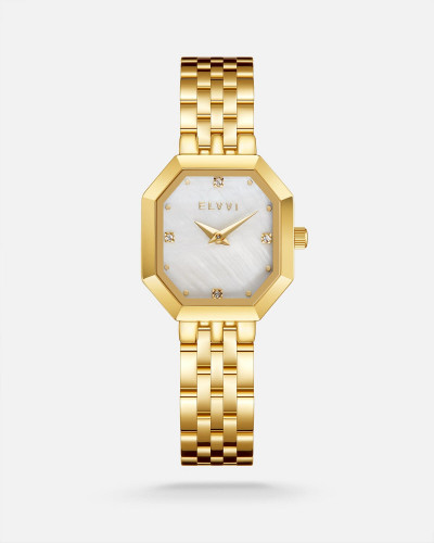 ساعة نسائية بسير ستيل بلون ذهبي