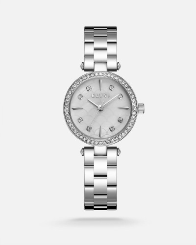 ساعة نسائية بسير ستيل بلون فضي