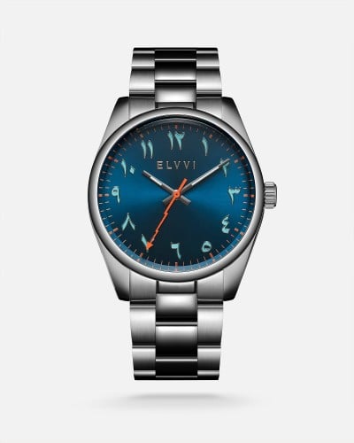 ساعة رجالية ستيل باللون الرصاصي