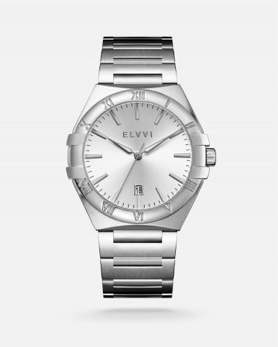 ساعة رجاليه ستيل باللون الفضي من الفــــي