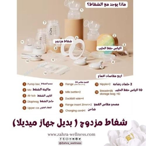 شفاط مزدوج ( بديل جهاز ميديلا) قوة أجهزة شفط المست...