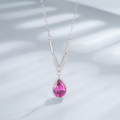 طقم مجوهرات من الفضة عيار 925 من حجر الزركونيا