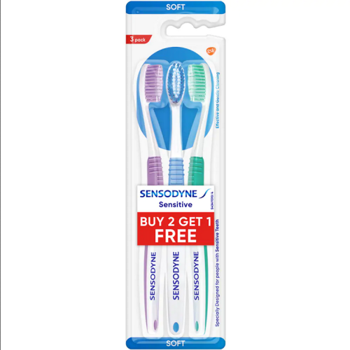 سنسوداين فرش اسنان ناعمة للاسنان الحساسة 2+1