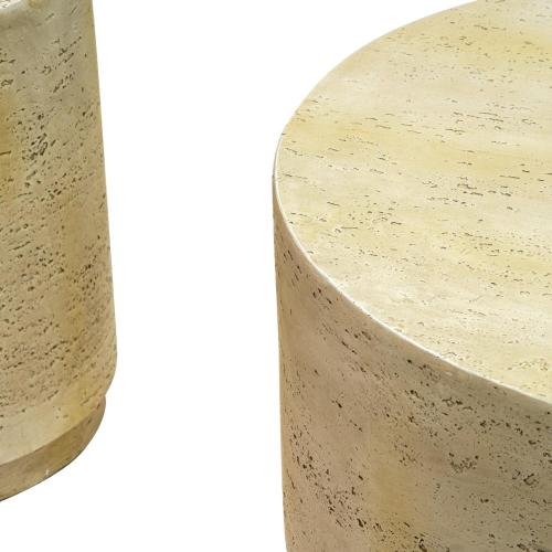 طقم طاولات 1+2جبس لون بيج