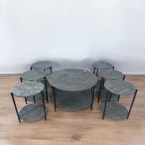 طاولات خشب للكنب (1+6)