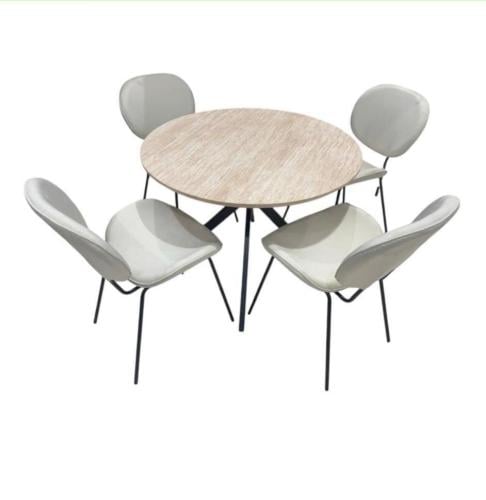 طقم سفرة طعام (4كرسي) خشب ترفنتينو