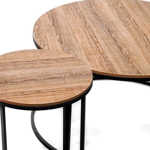 طقم طاولات كنب لون بني فاتح