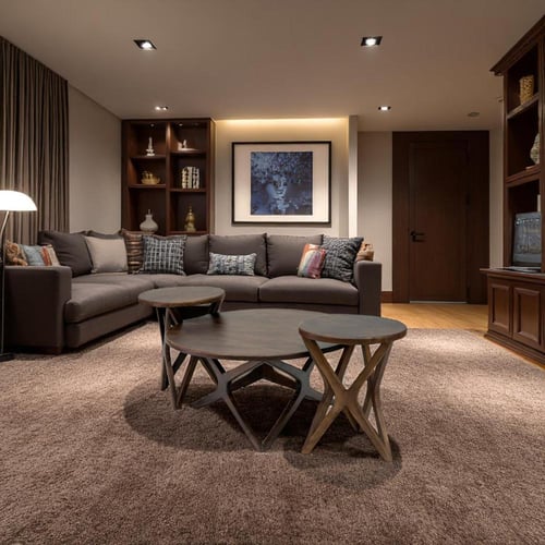 طقم طاولات خشب هندي طبيعي