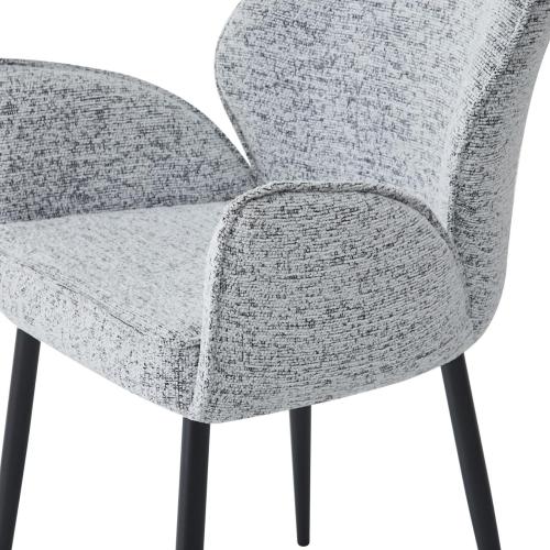 كرسي مفرد ابيض علي رمادي