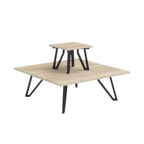 طقم طاولات ارضي مربع