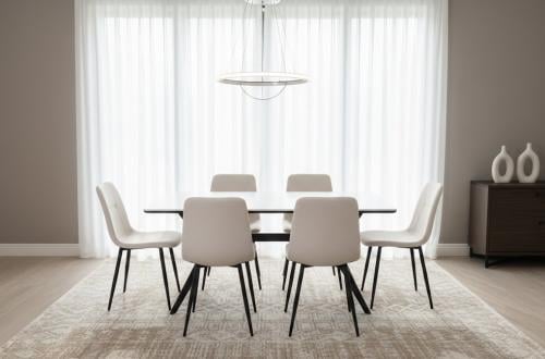 طاولة طعام 4 كراسي سيراميك