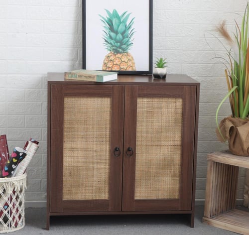 بوفية 2 باب لون بني فاتح