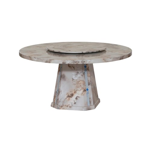 طاولة طعام رخام دائري 8 اشخاص