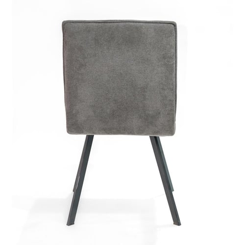 كرسي مفرد لون رصاصي غامق ارجل اسود