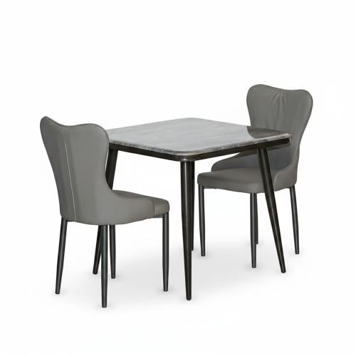 طاولة طعام 2 كرسي دائري black