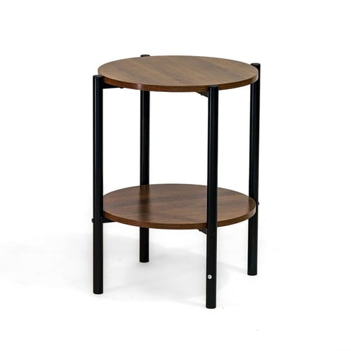 طقم طاولات كنب 1+4 خشب لون بني