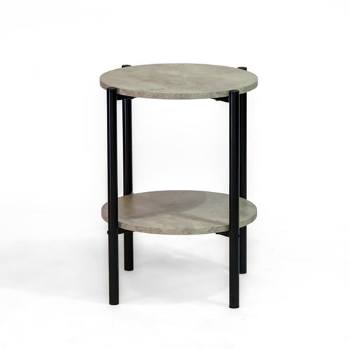 طقم طاولات كنب دائري لون رصاصي فاتح