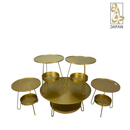طقم طاولات كنب (1+4) لون golden (عرض خاص)