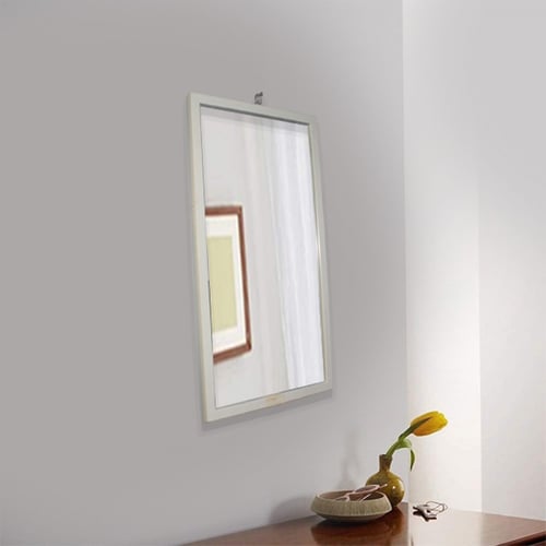 مرايا مقاس 30×60 أثنن لون white - wooden