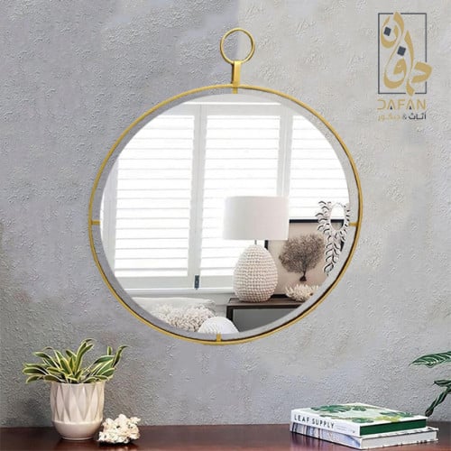 مرايا حائط دائرية لون (golden)