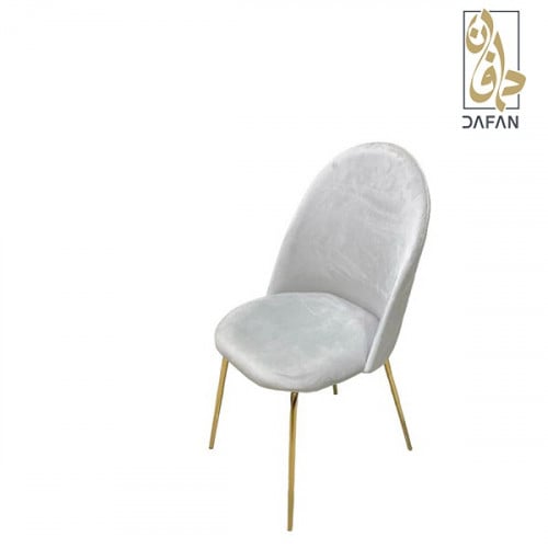 كرسي سفرة مخمل رمادي