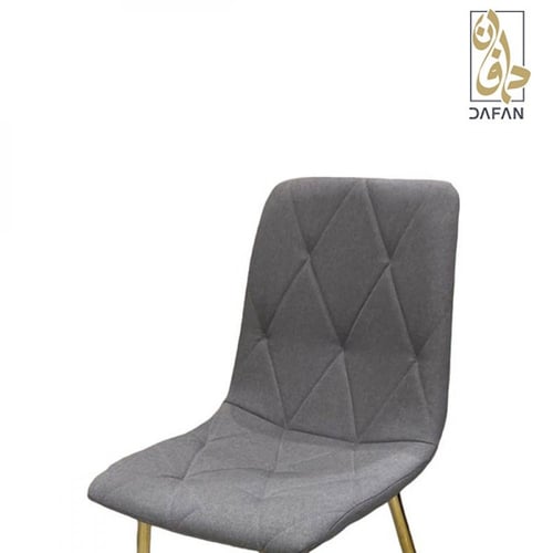 كرسي طعام قماش رمادي مودرن مريح