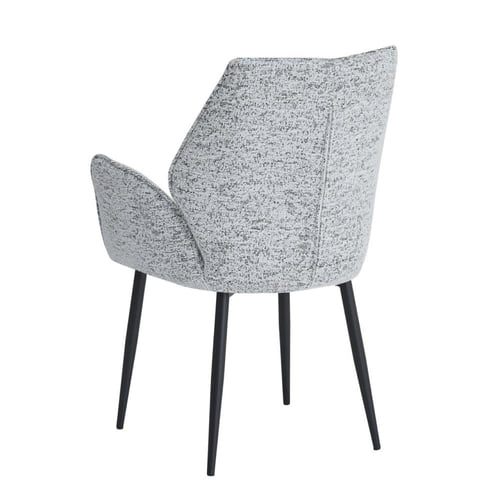 كرسي مفرد ابيض علي رمادي