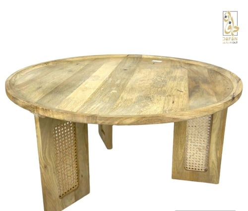 طقم طاولات كنب 1+2 خشب طبيعي هندي